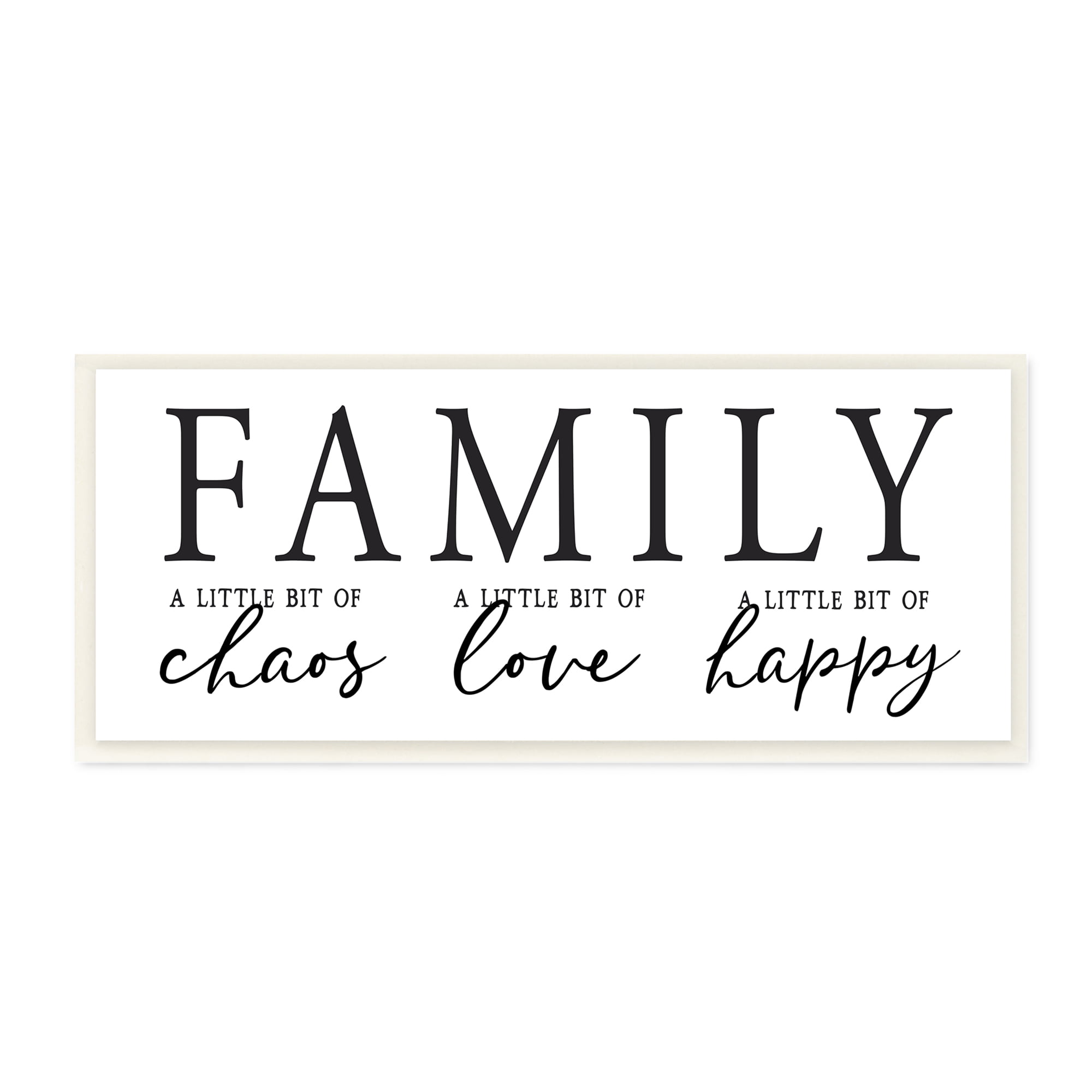 Stupell Industries Loving Family Sign Cheerful Casual Quote Graphic Art Unframed Art Print Wall Art, Design by Lettered and Lined -New